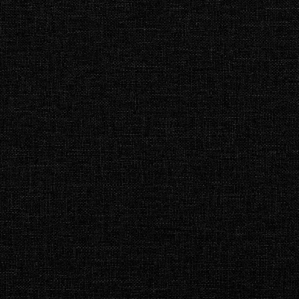 Giroletto senza Materasso Nero 200x200 cm in Tessuto