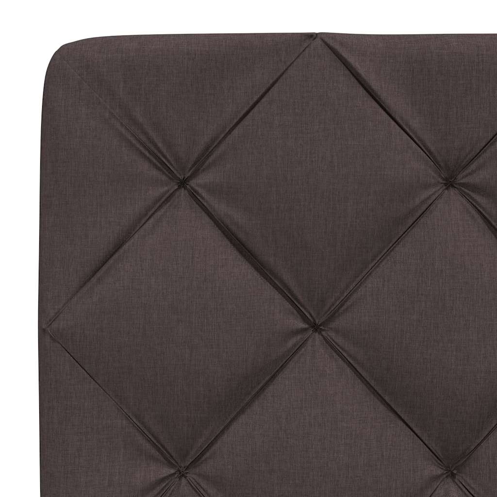 Letto con Materasso Marrone Scuro 140x200cm Tessuto | homemem39