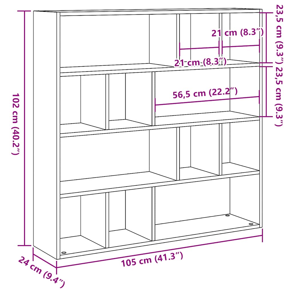 Libreria/Divisorio Rovere Artigianale 105x24x102 cm | homemem39