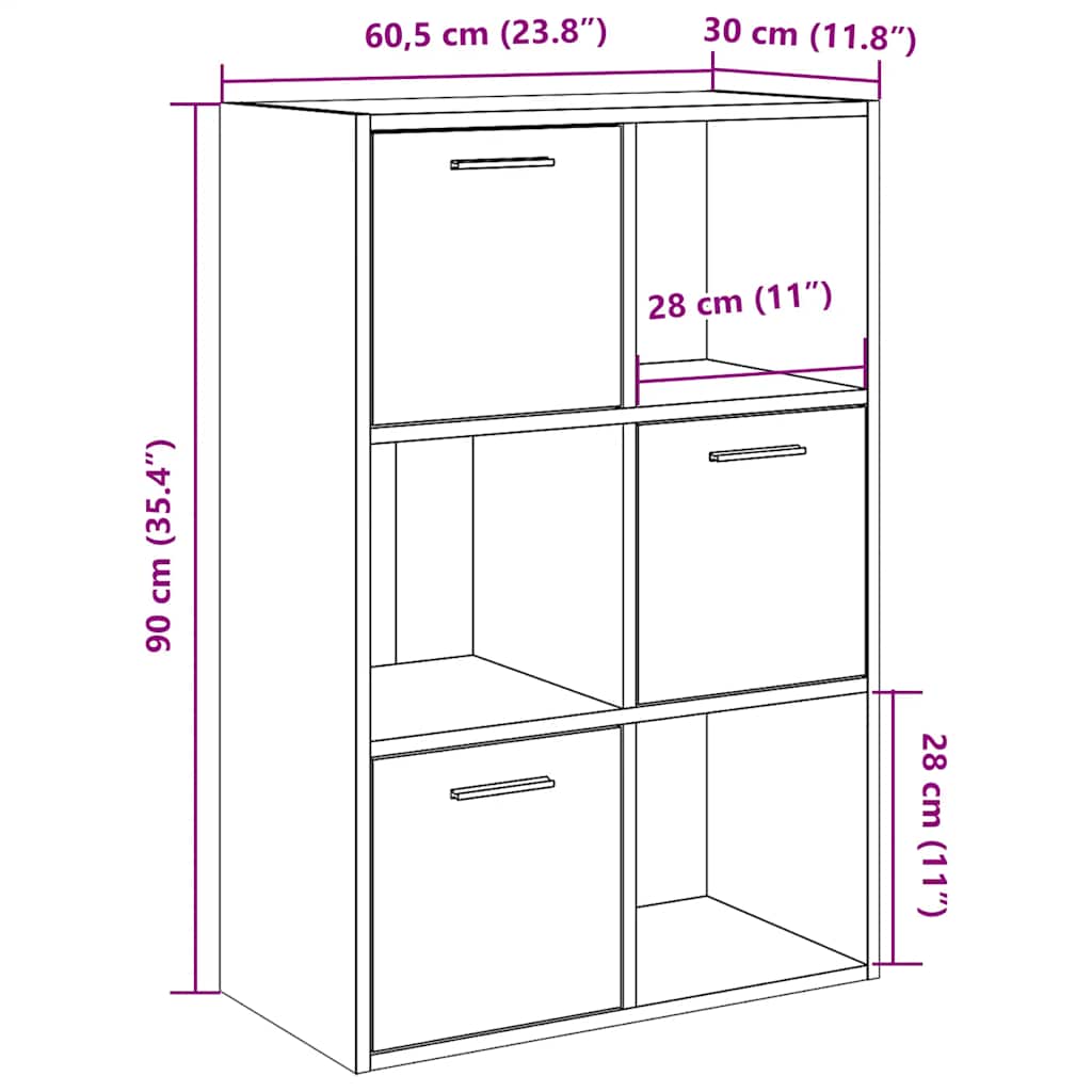 Libreria Rovere Artigianale 60,5x30x90 cm in Legno Multistrato | homemem39
