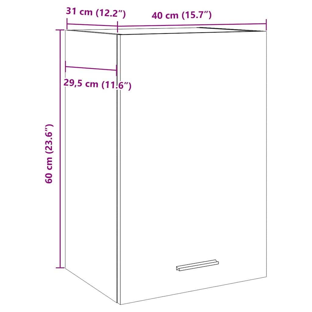 Mobile Pensile “Lyon” Legno Antico 40x31x60 cm | homemem39