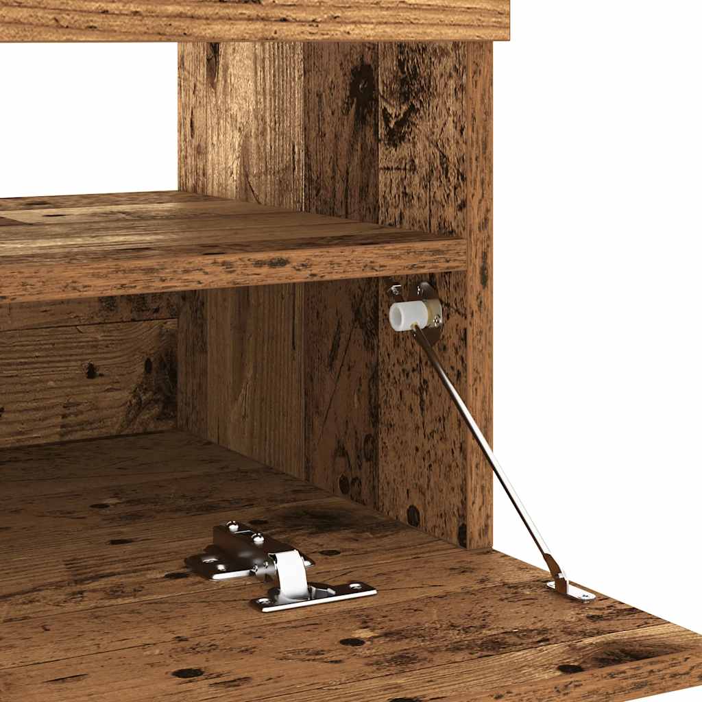 Mobile Porta TV con LED Legno Antico 100x35x40 cm Truciolato - homemem39