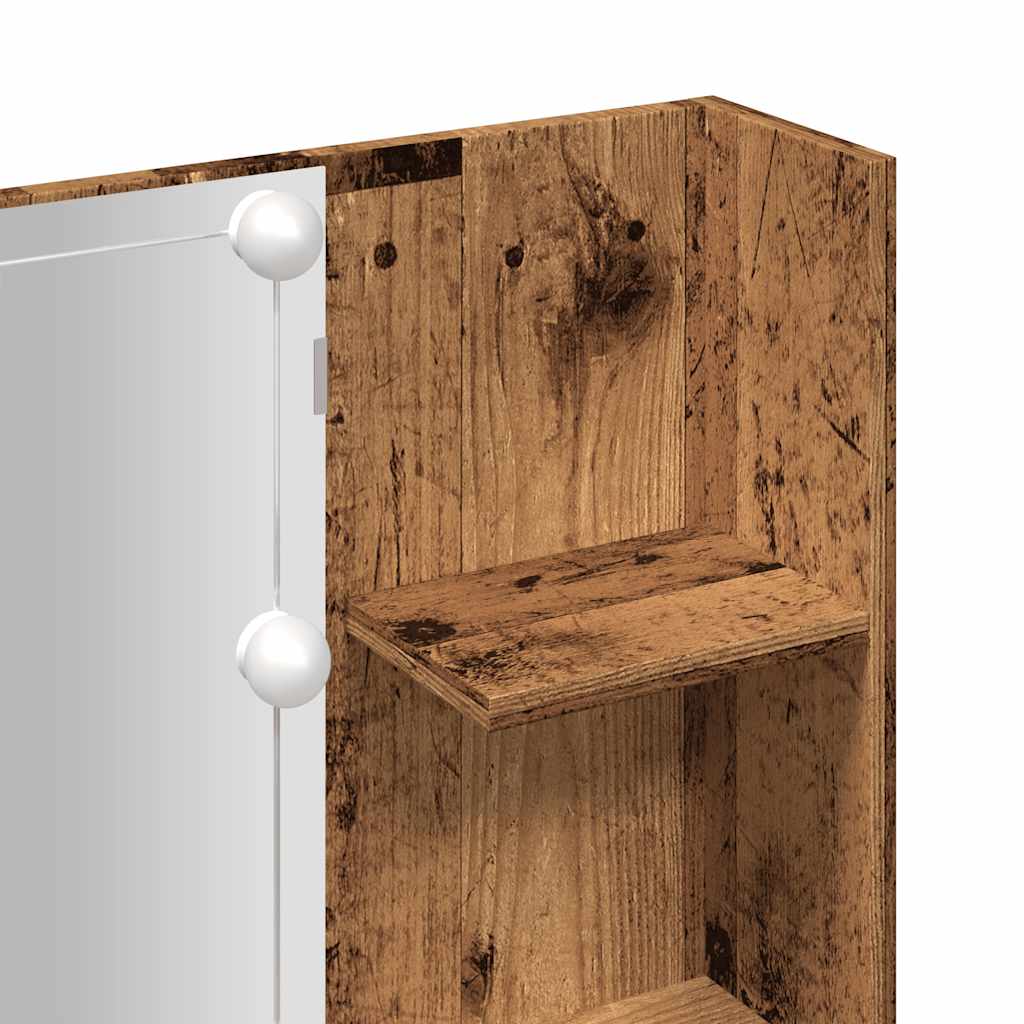 Toeletta con LED Legno Antico 60x40x140 cm | homemem39