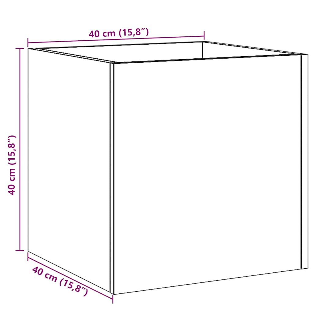 Fioriera Legno Antico 40x40x40 cm in Legno Multistrato | homemem39