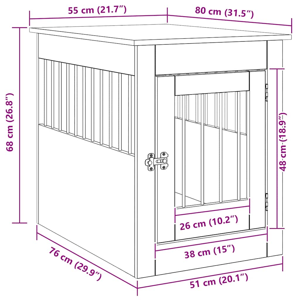 Gabbia Cani Arredamento Rovere Artigianale Legno Multistrato | homemem39
