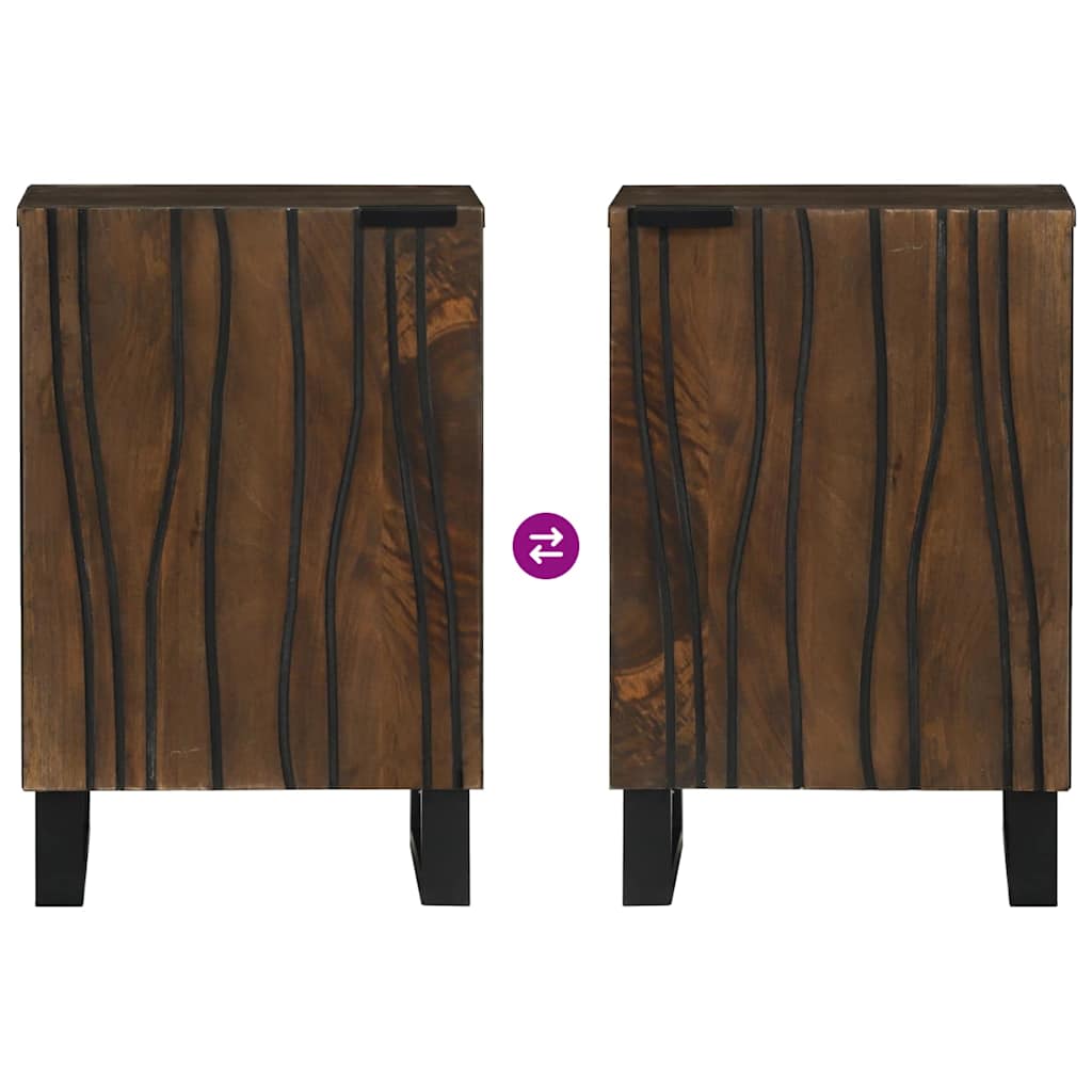 Armadio per Lavabo da Bagno con porta Noce 38 x 33,5 x 58 cm | homemem39