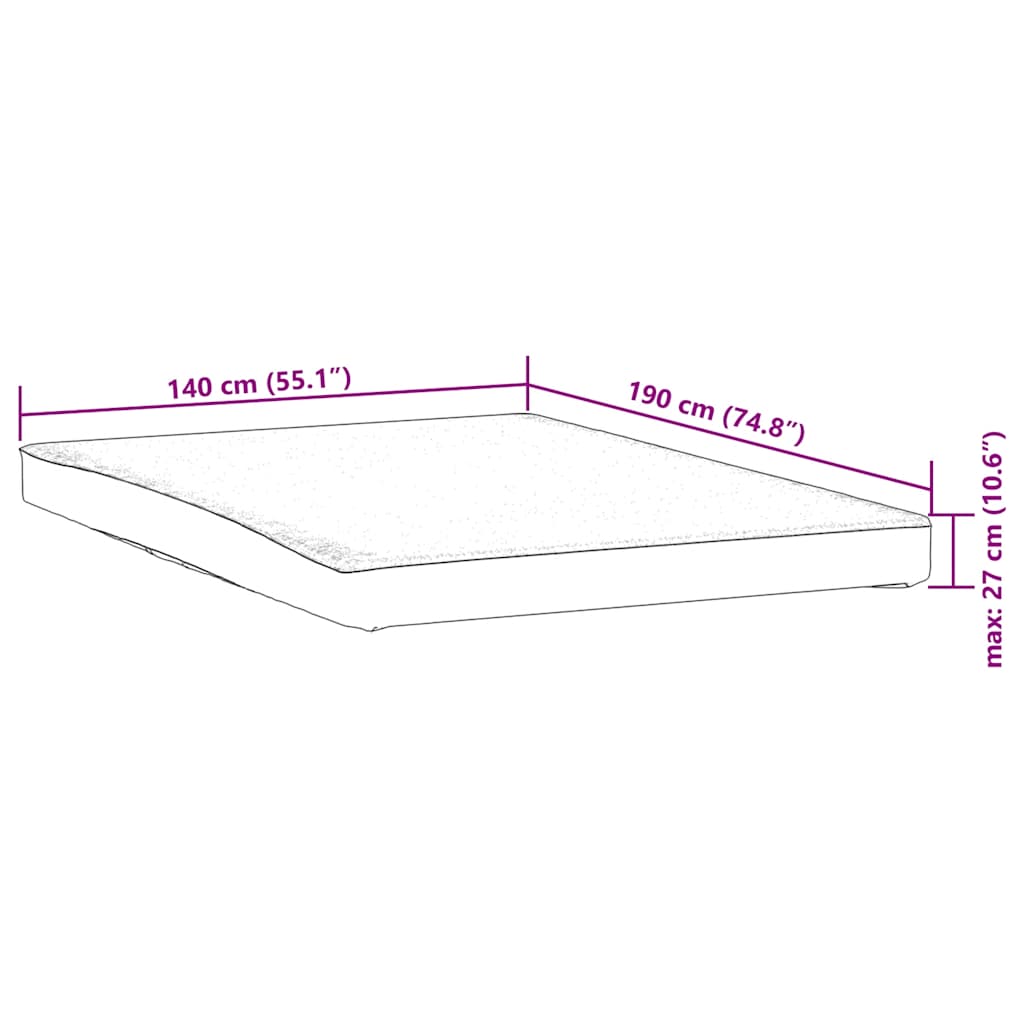 Coprimaterasso Bianco 140x190 cm Impermeabile | homemem39