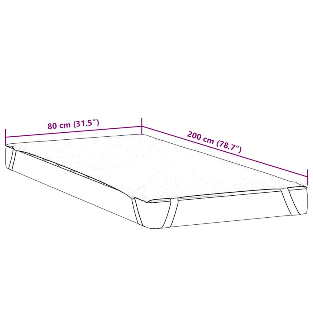 Coprimaterasso Bianco 80x200 cm Impermeabile | homemem39