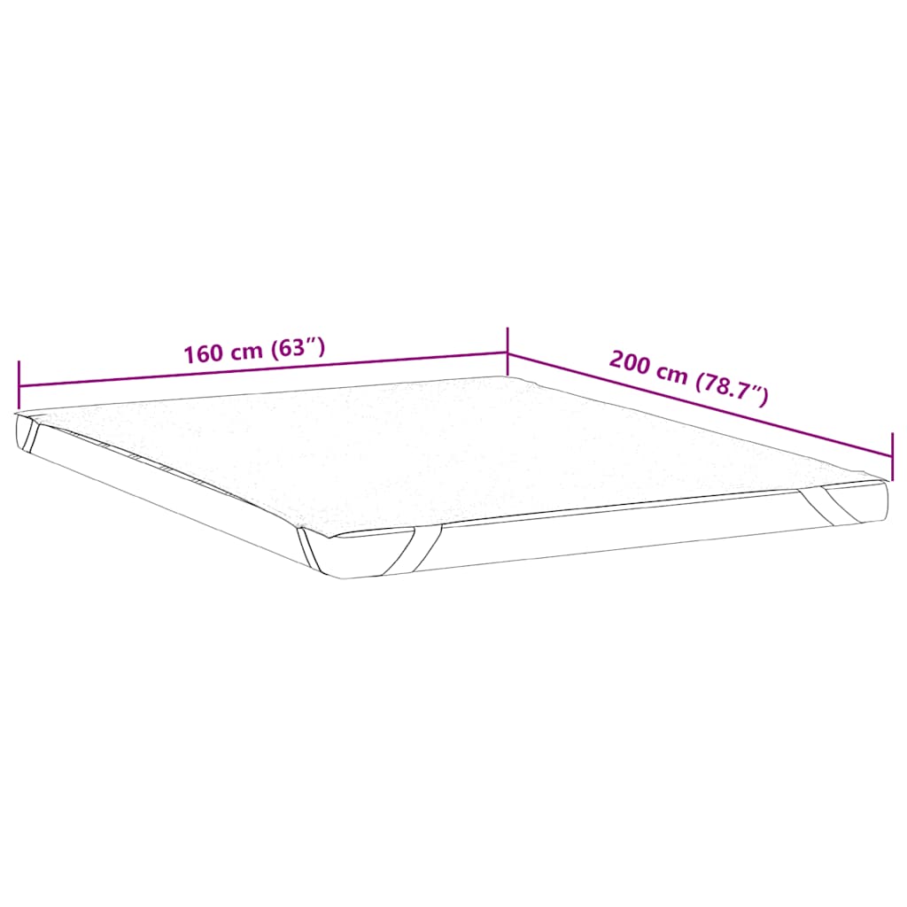 Coprimaterasso Bianco 160x200 cm Impermeabile