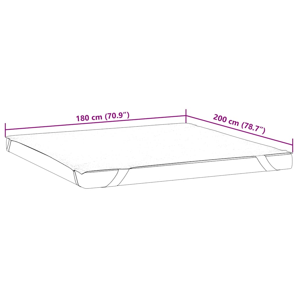 Coprimaterasso Bianco 180x200 cm Impermeabile | homemem39