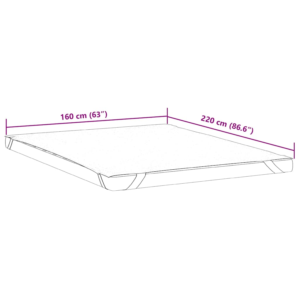 Coprimaterasso Bianco 160x220 cm Impermeabile | homemem39