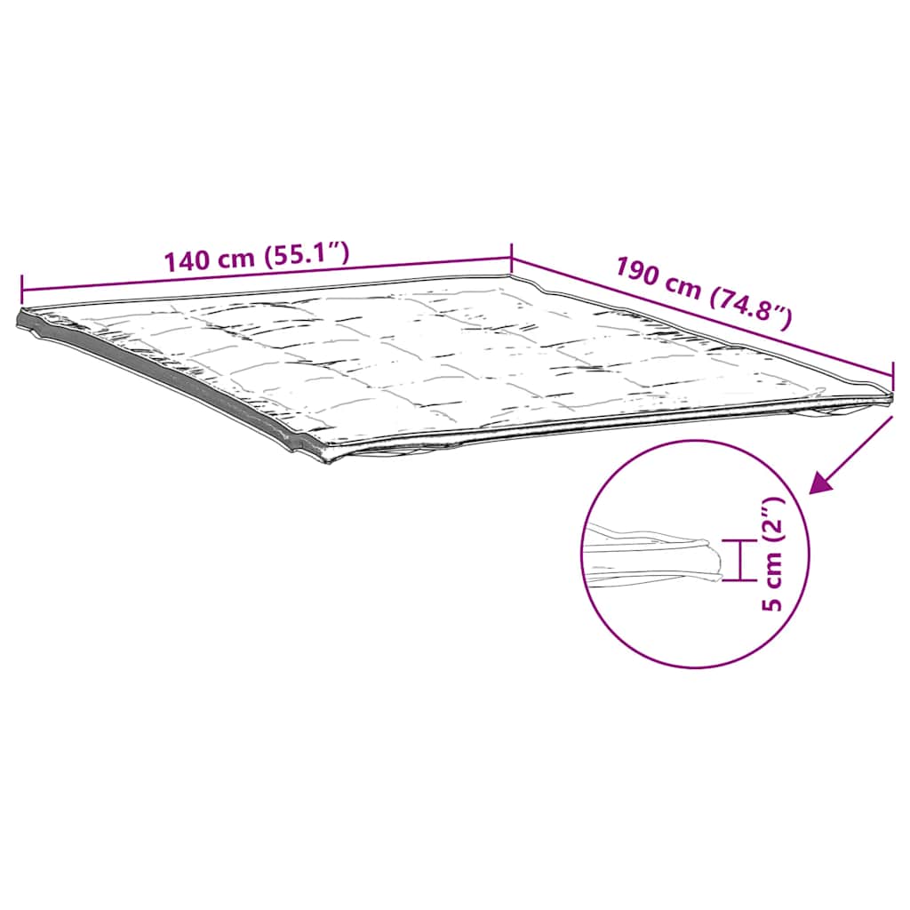 Coprimaterasso Bianco 140x190 cm | homemem39