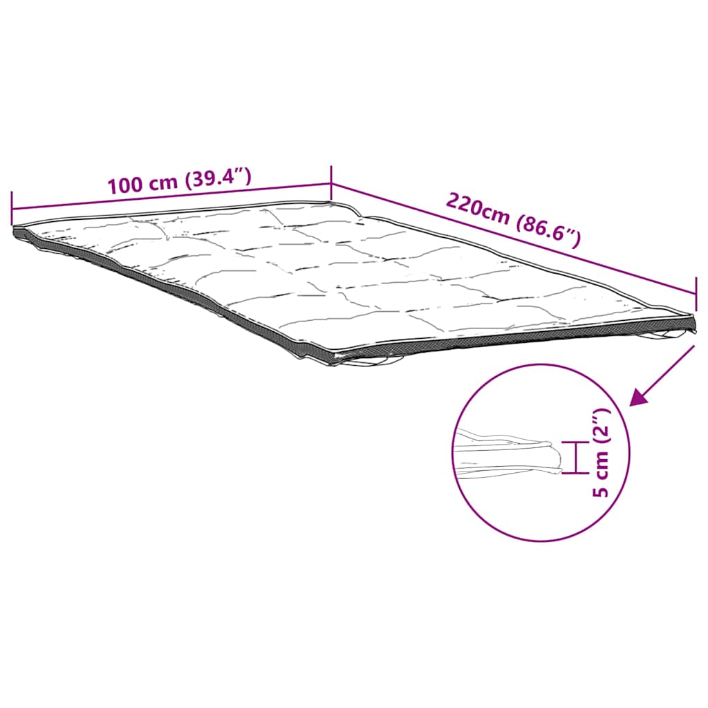 Coprimaterasso Bianco 100x220 cm | homemem39