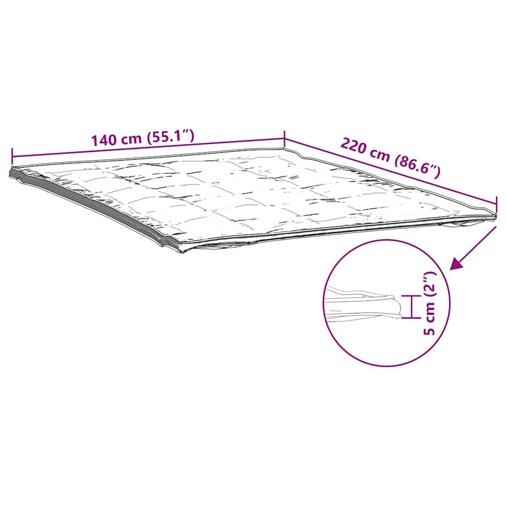 Coprimaterasso Bianco 140x220 cm | homemem39