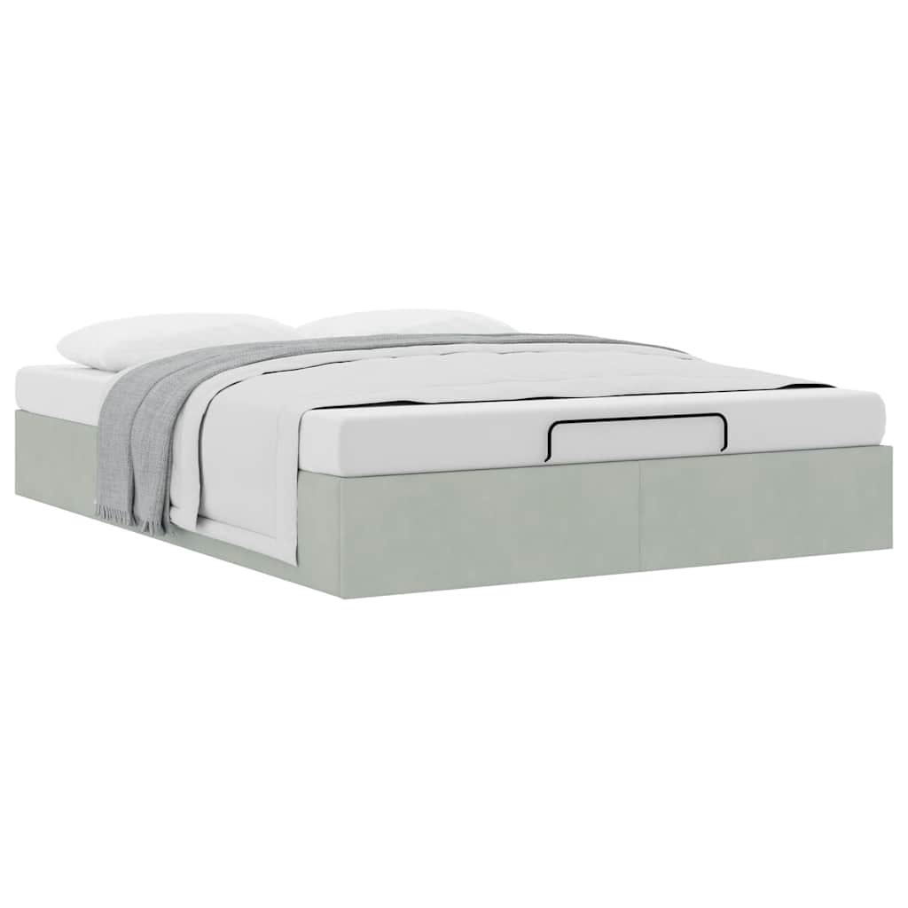 Struttura Letto Pouf senza Materasso 140x200 cm in Velluto