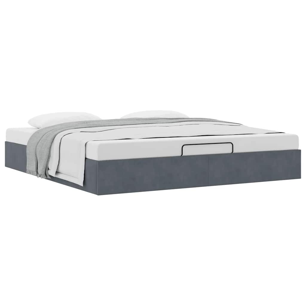 Struttura Letto Pouf senza Materasso 200x200 cm in Velluto | homemem39