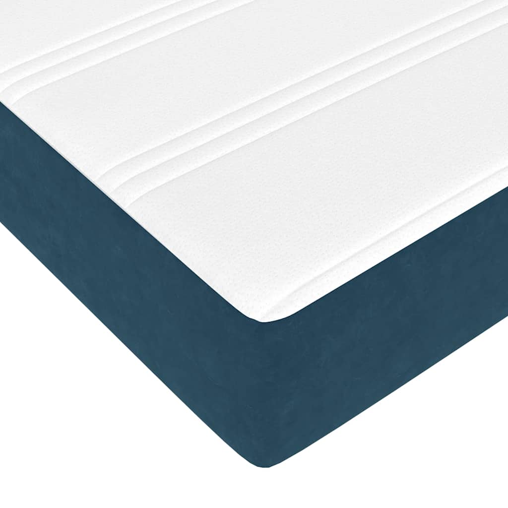 Struttura Letto Pouf con Materasso 90x200 cm in Velluto