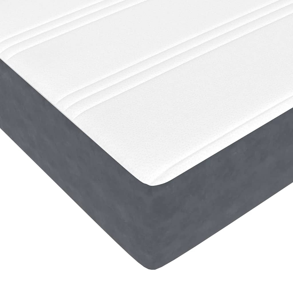 Struttura Letto Pouf con Materassi 200x200 cm Velluto