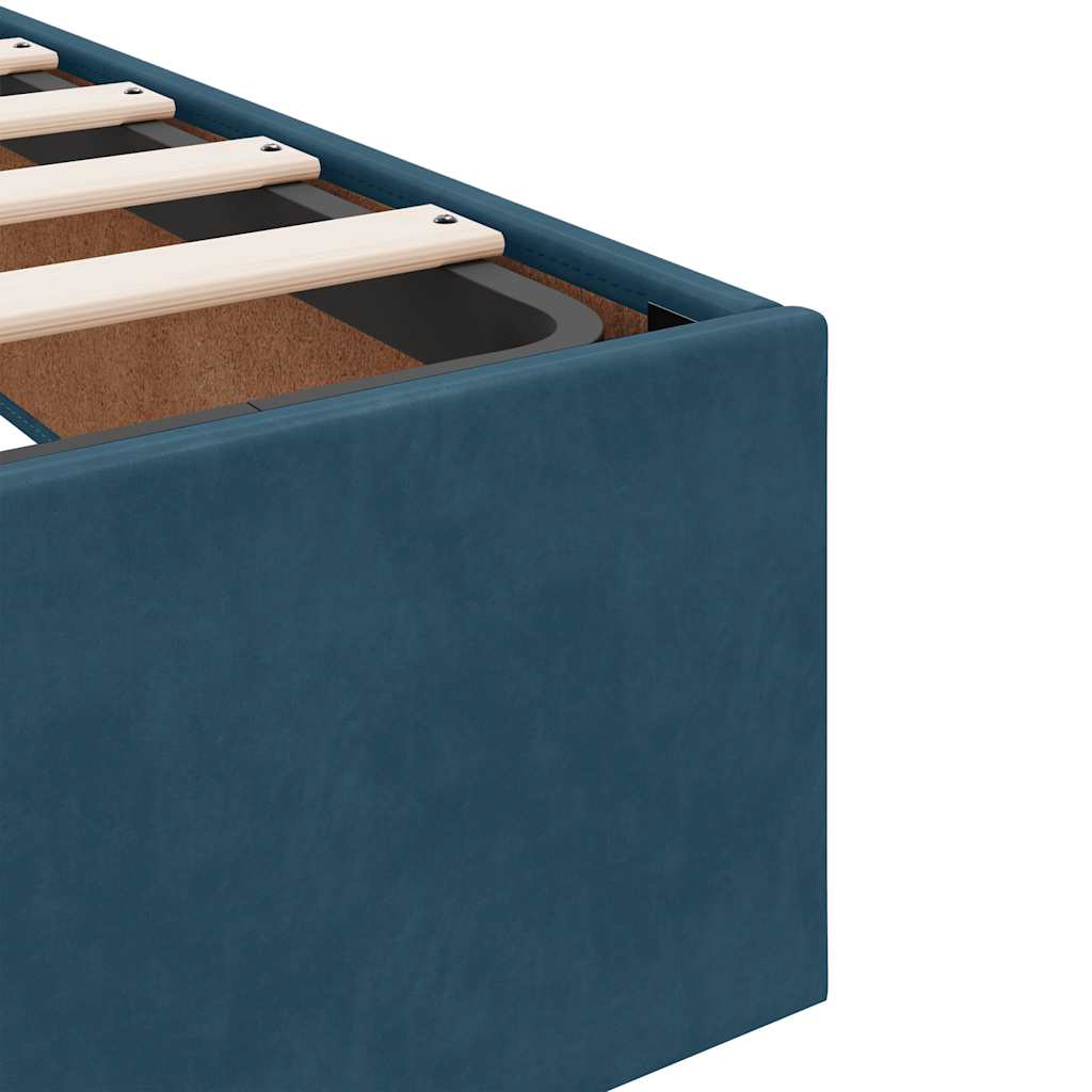 Struttura Letto Pouf con Materassi 200x200 cm Velluto