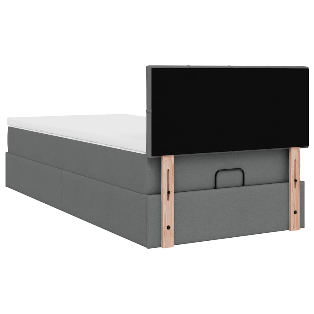 Struttura Letto Pouf con Materasso 180x200 cm in Tessuto | homemem39