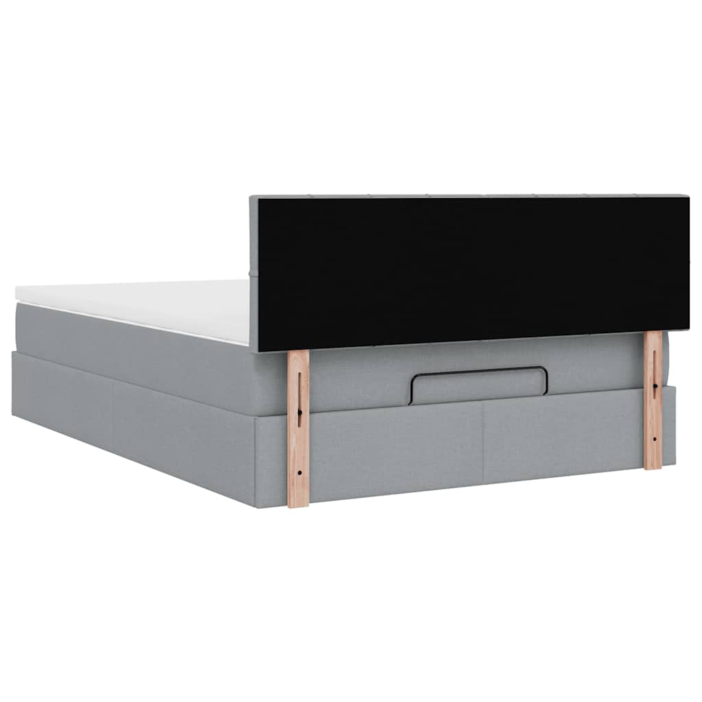 Struttura Letto Pouf con Materasso 140x200 cm in Tessuto | homemem39