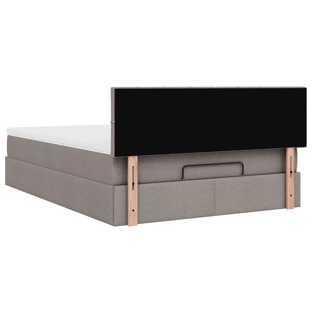 Pouf Letto con Materasso Tortora 140x200 cm in Tessuto | homemem39