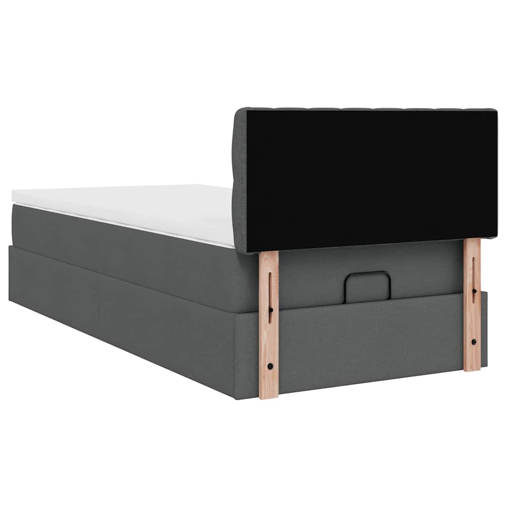 Struttura Letto Pouf con Materasso 100x200 cm in Tessuto | homemem39