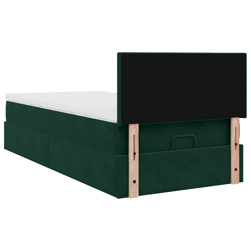 Struttura Letto Pouf con Materasso 80x200 cm Velluto | homemem39