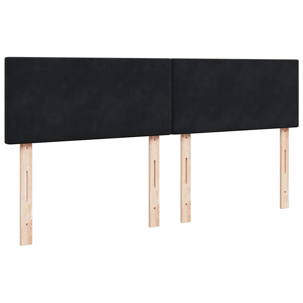 Struttura Letto Pouf con Materasso Nero 180x200 cm in Velluto | homemem39