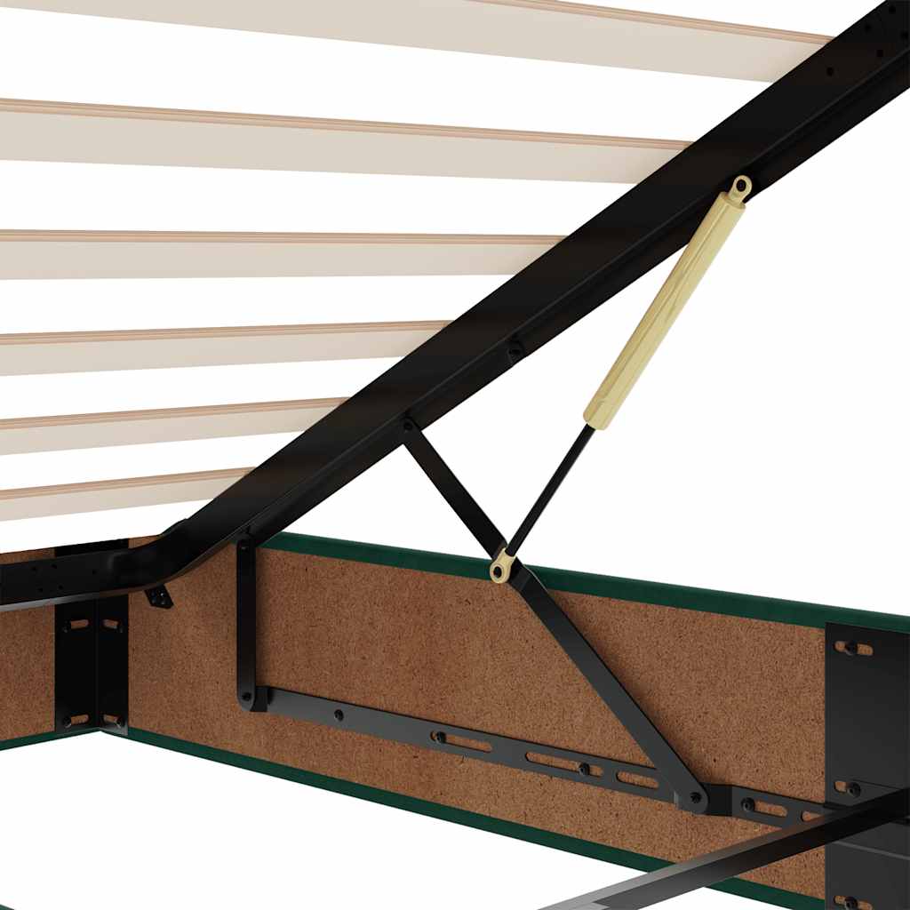 Struttura Letto Pouf con Materasso 90x190 cm in Velluto