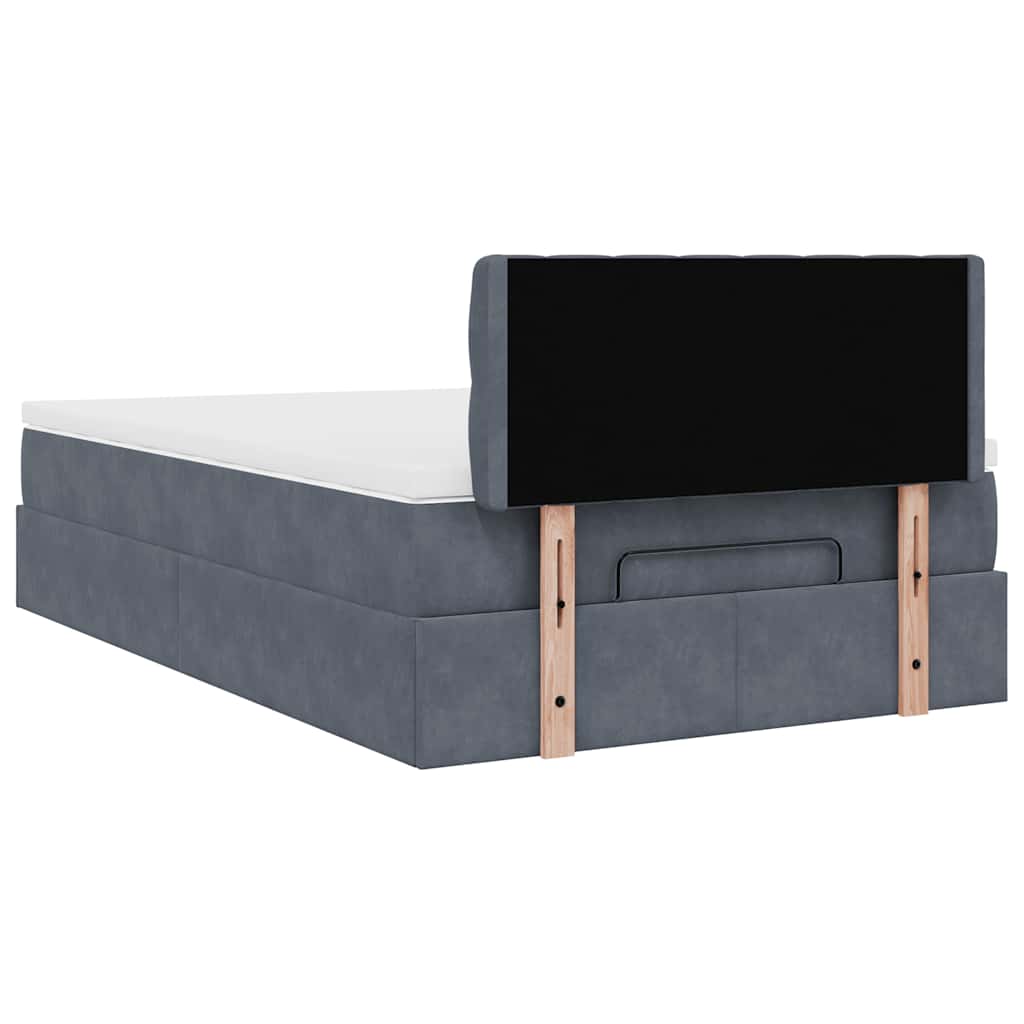 Struttura Letto Pouf con Materasso 120x200 cm Velluto | homemem39