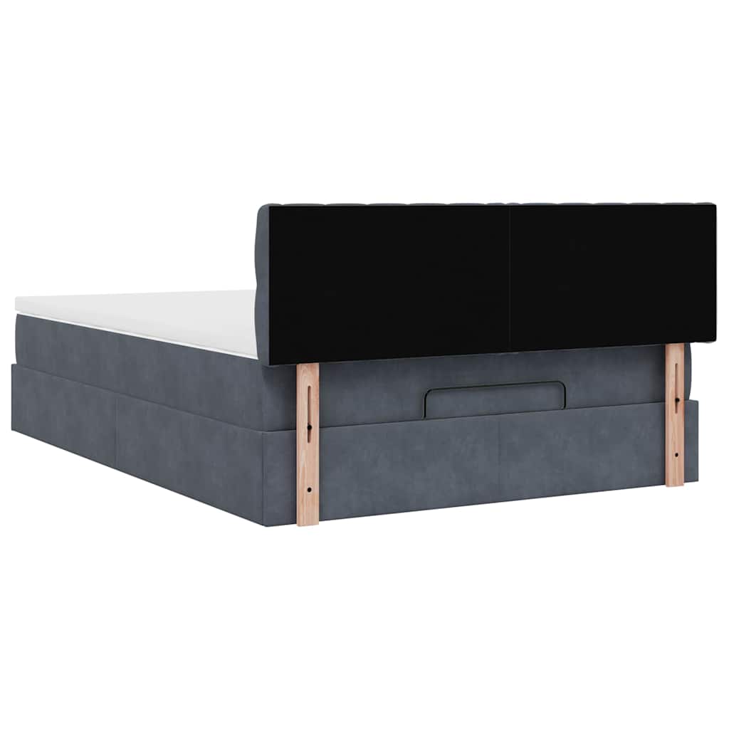Struttura Letto Pouf con Materasso 140x190 cm Velluto | homemem39