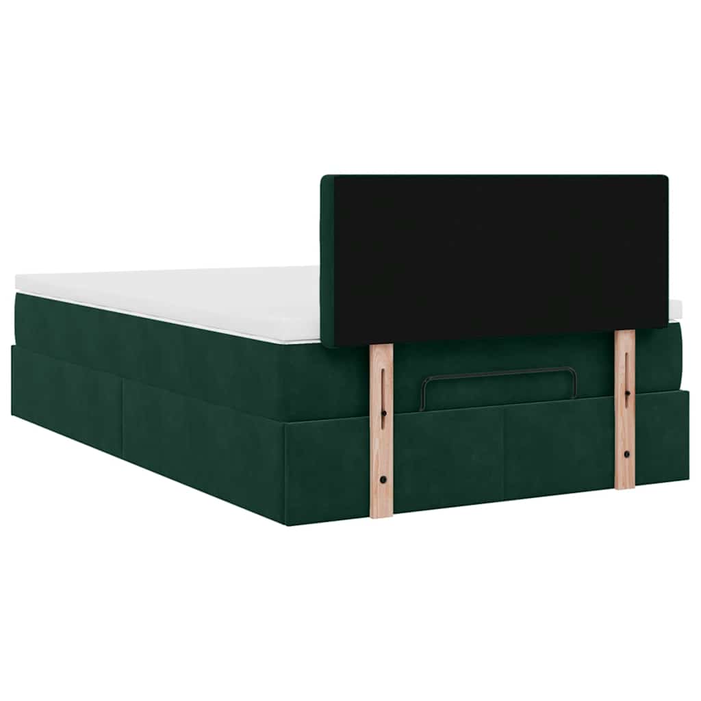Struttura Letto Pouf con Materasso 120x200 cm Velluto | homemem39