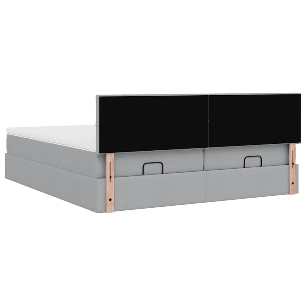 Struttura Letto Pouf con Materassi 180x200 cm in Tessuto | homemem39