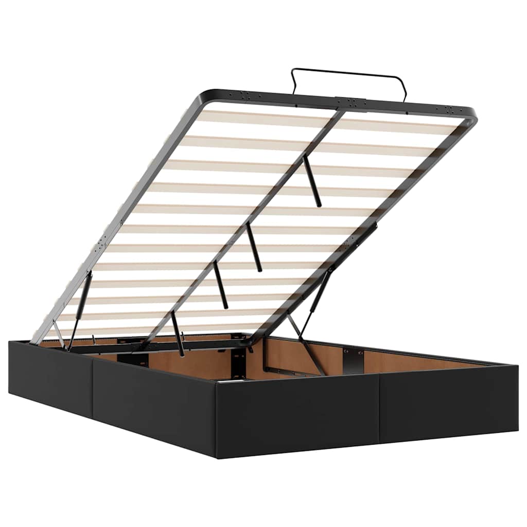 Pouf Letto con Materassi e LED Nero 120x190 cm Similpelle | homemem39