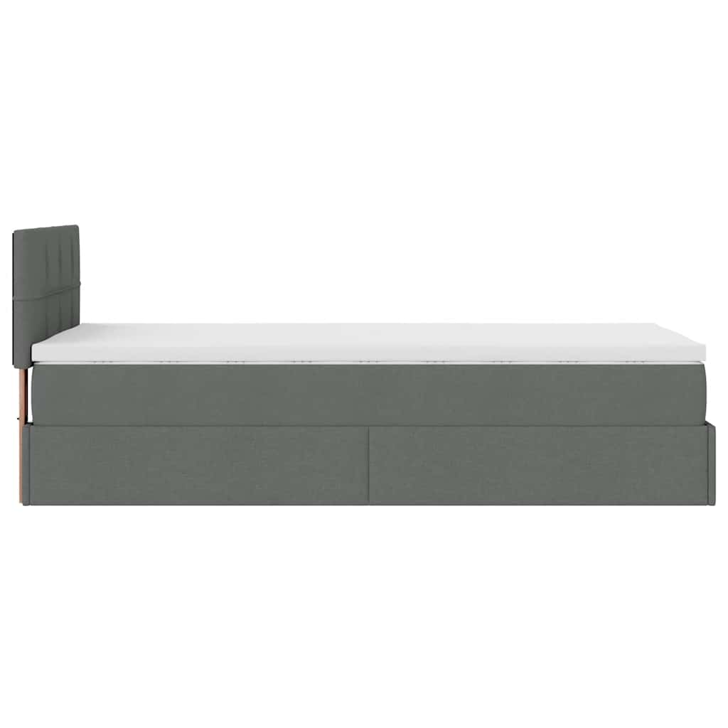 Struttura Letto Pouf con Materasso 100x200 cm in Tessuto | homemem39