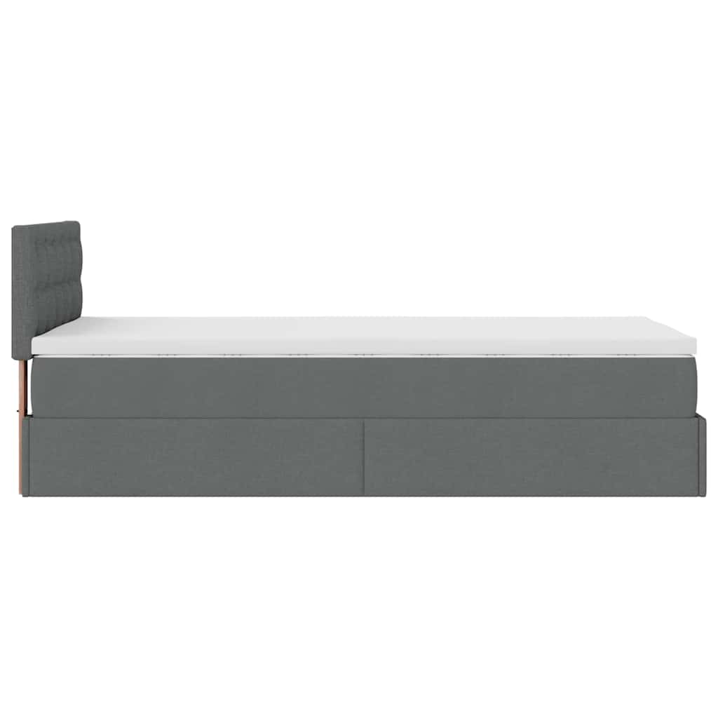 Struttura Letto Pouf con Materasso 100x200 cm in Tessuto | homemem39