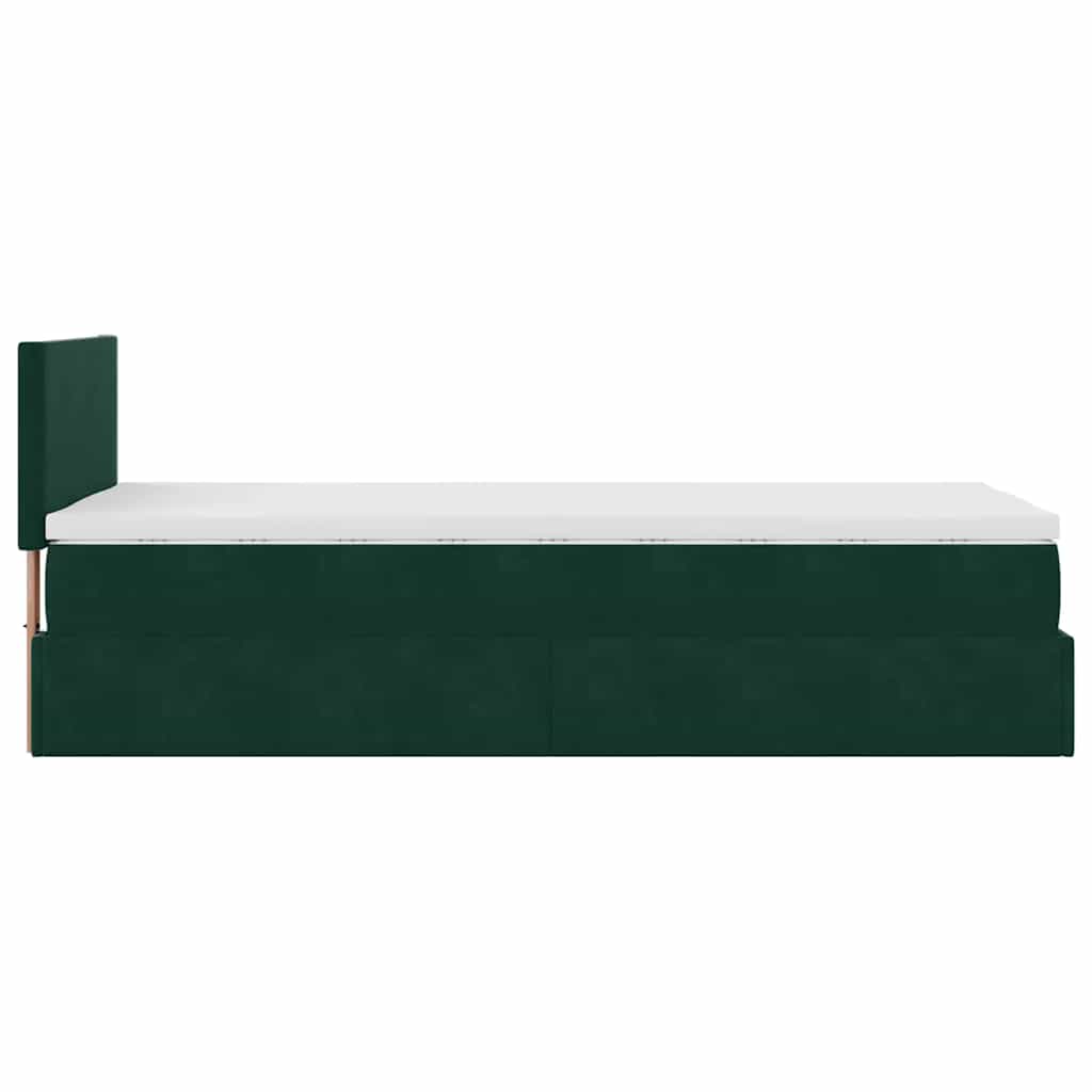 Struttura Letto Pouf con Materasso 90x190 cm in Velluto | homemem39