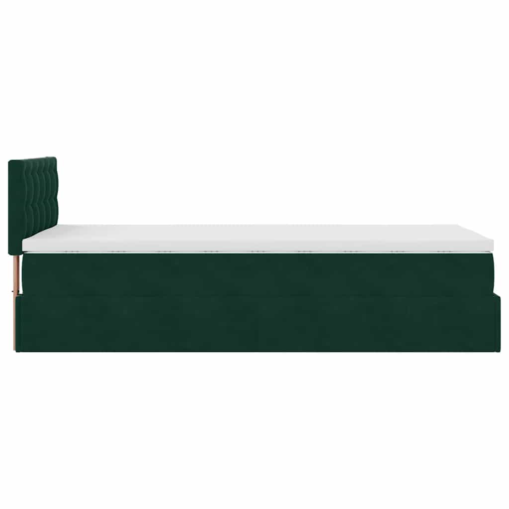 Struttura Letto Pouf con Materasso 90x190 cm in Velluto | homemem39