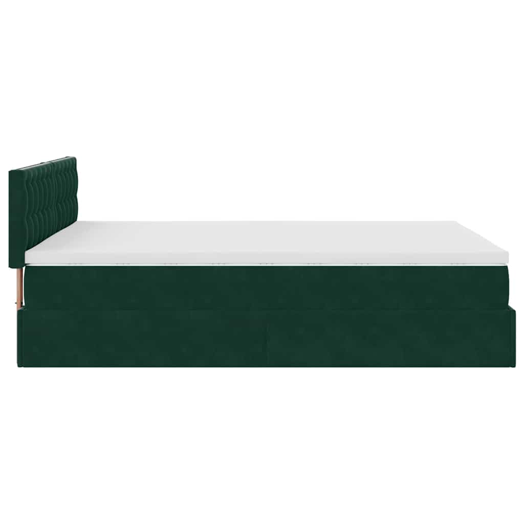 Struttura Letto Pouf con Materasso 140x200 cm in Velluto | homemem39