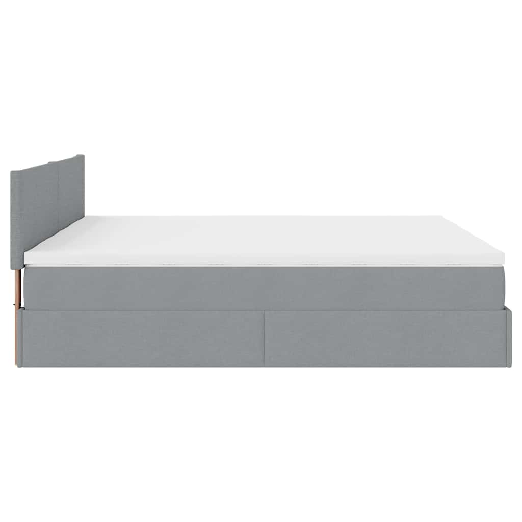 Struttura Letto Pouf con Materassi 160x200 cm in Tessuto | homemem39