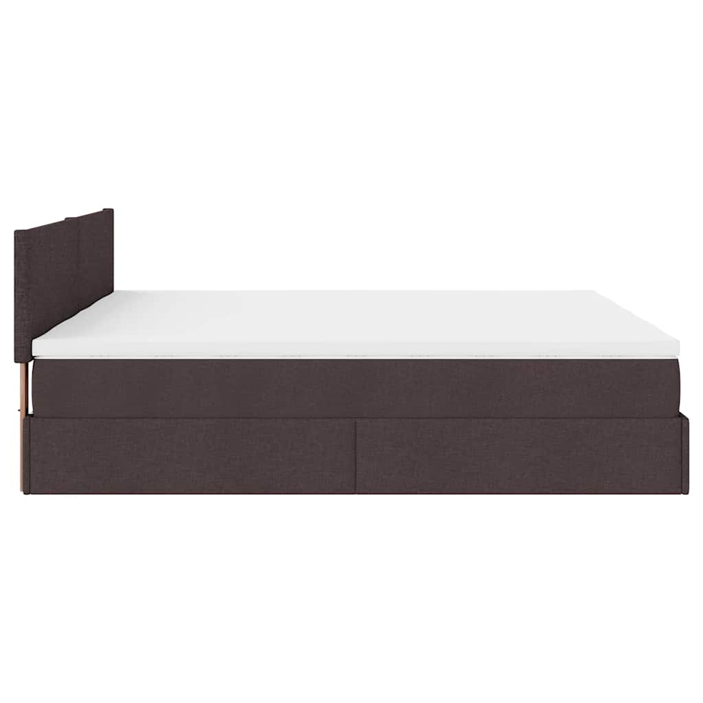 Struttura Letto Pouf con Materassi 180x200 cm in Tessuto | homemem39