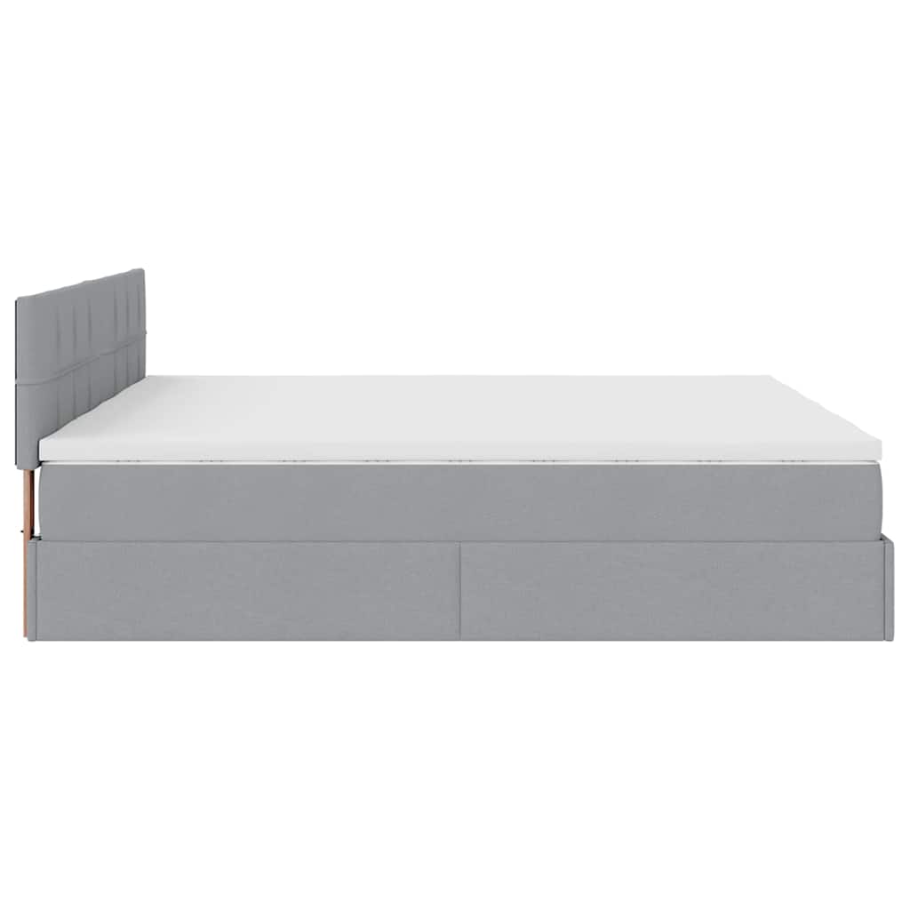Struttura Letto Pouf con Materassi 180x200 cm in Tessuto | homemem39