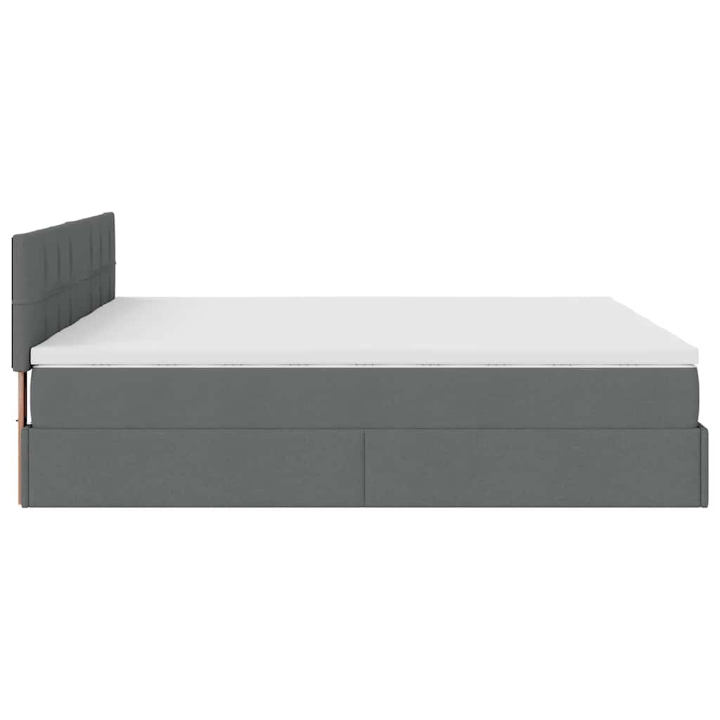 Struttura Letto Pouf con Materassi 180x200 cm in Tessuto | homemem39
