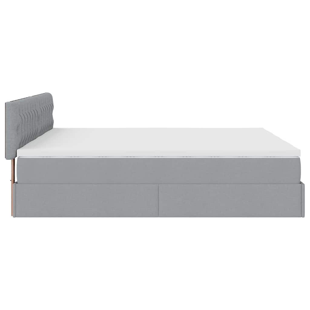 Struttura Letto Pouf con Materassi 160x200 cm in Tessuto | homemem39