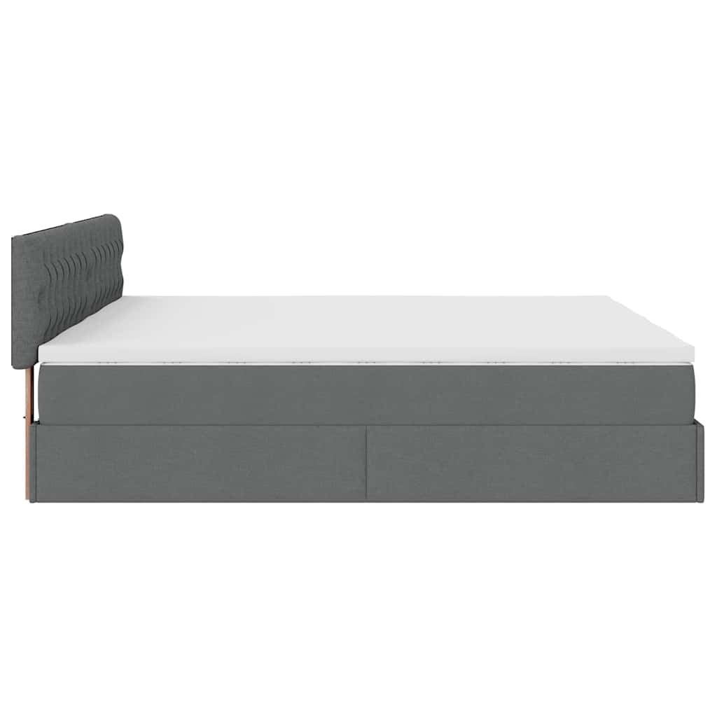 Struttura Letto Pouf con Materassi 180x200 cm in Tessuto | homemem39