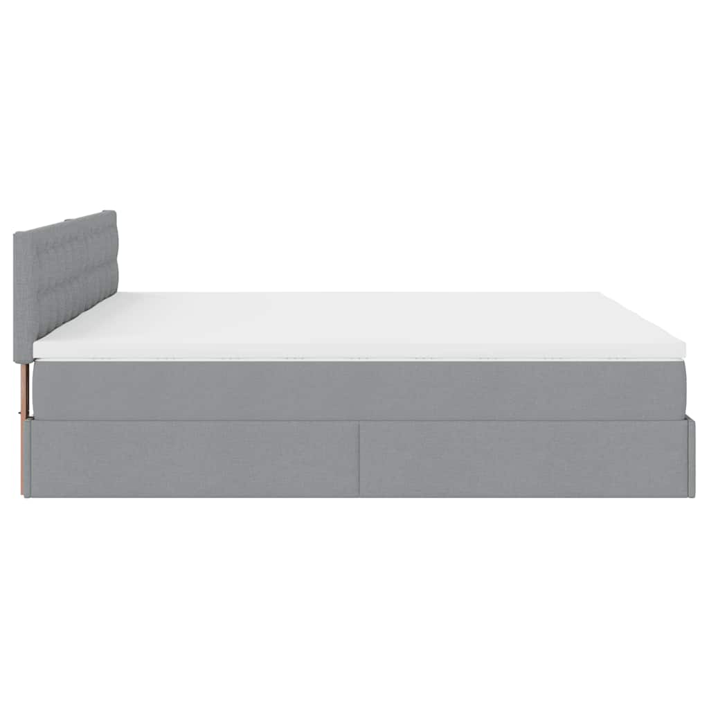 Struttura Letto Pouf con Materassi 180x200 cm in Tessuto | homemem39