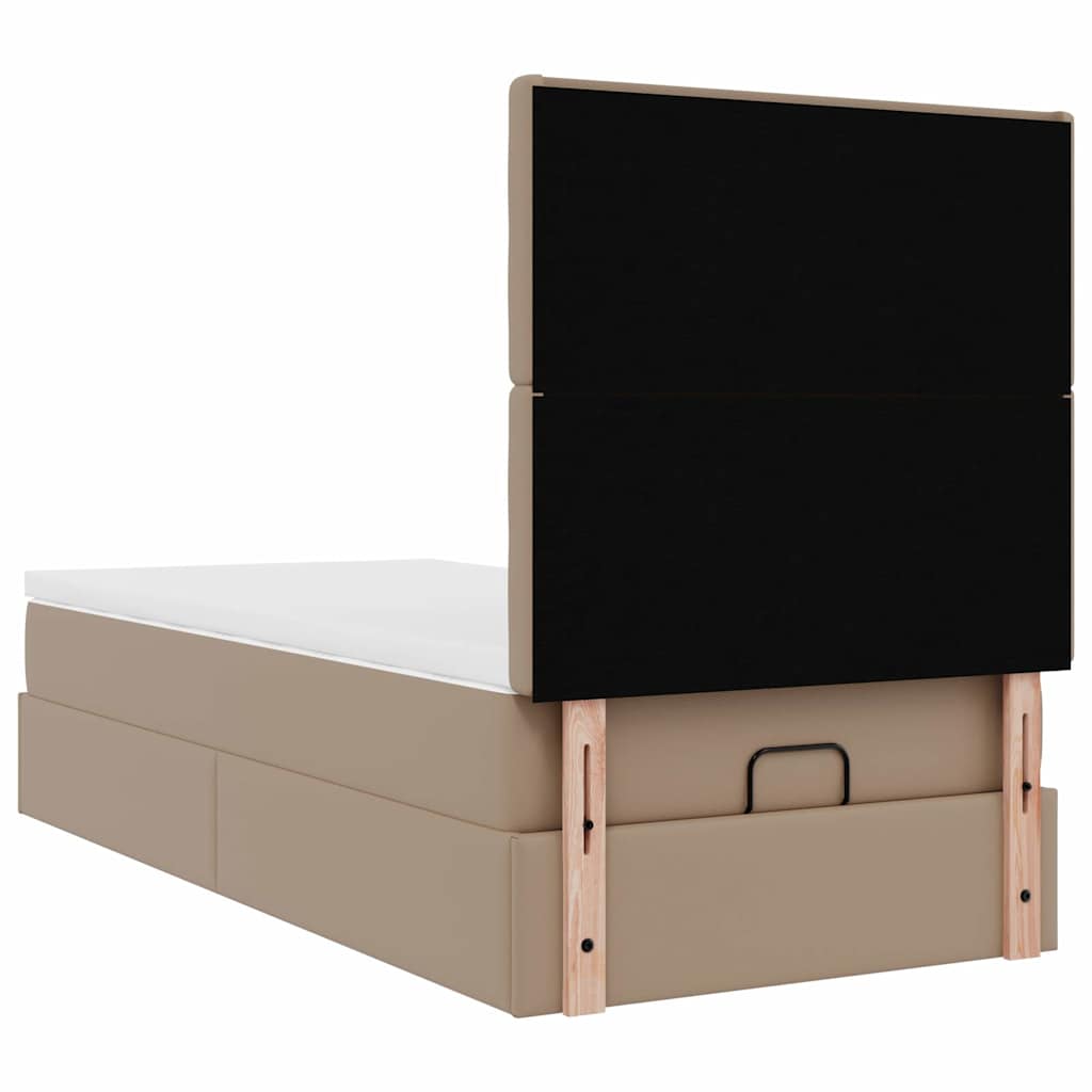 Letto Pouf con Materasso Cappucino 90x190 cm Similpelle | homemem39