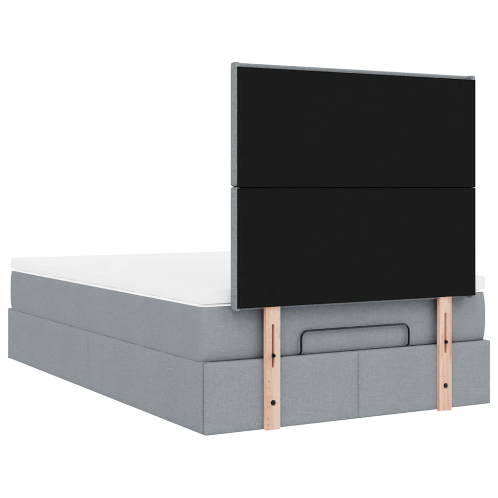 Struttura Letto Pouf con Materasso 120x200 cm in Tessuto | homemem39