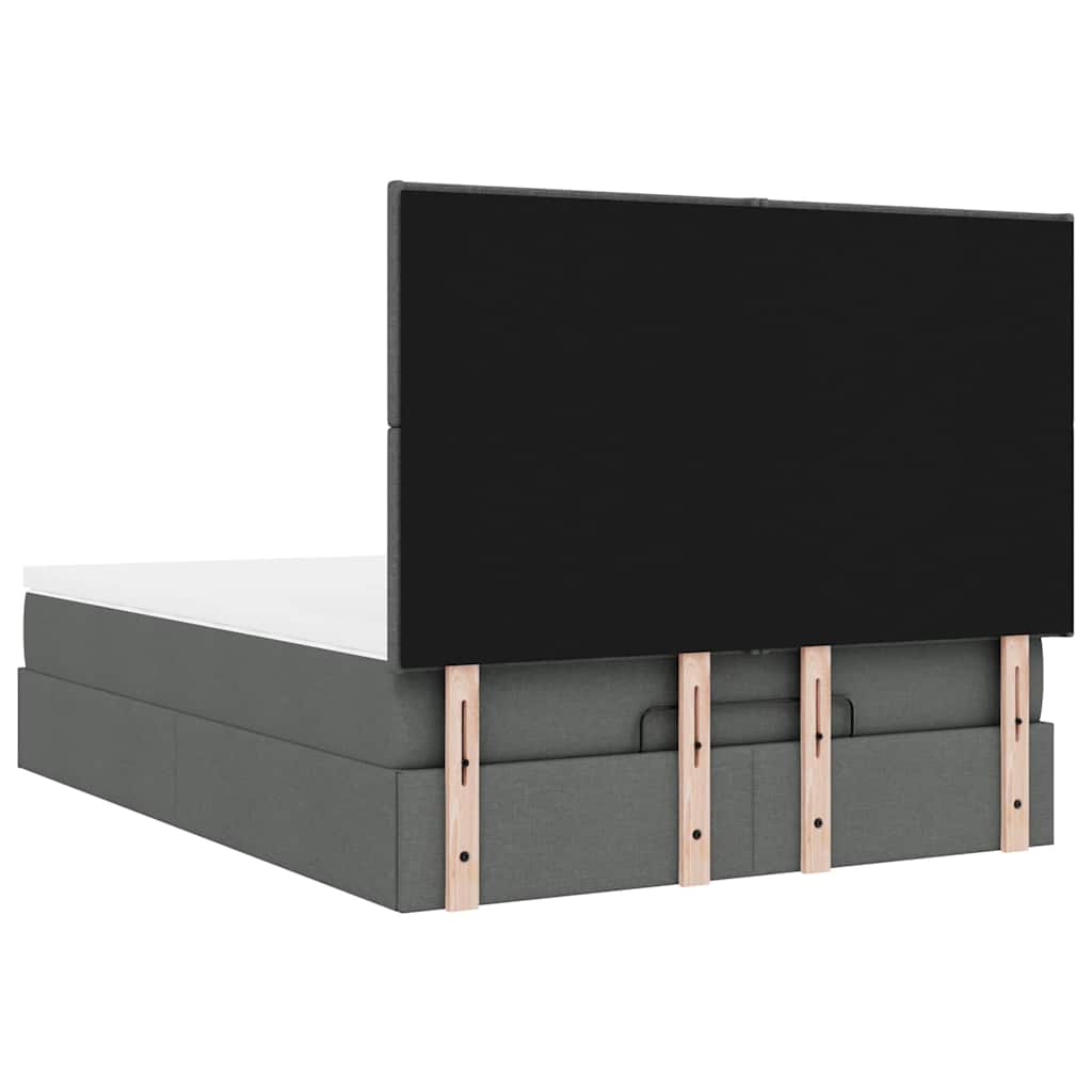 Struttura Letto Pouf con Materasso 140x200 cm in Tessuto | homemem39